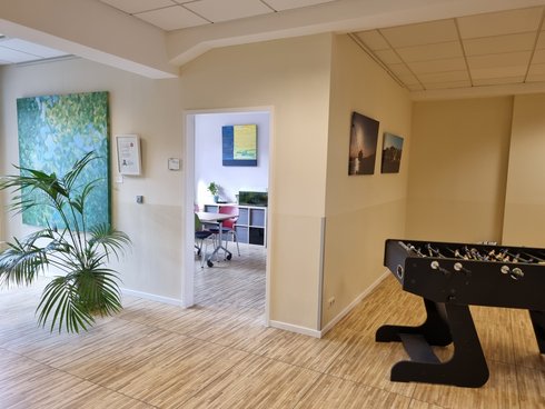 Treffpunkt Wandsbek Innenansicht: Raum mit Tischkicker